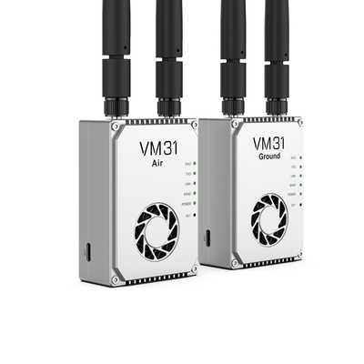VM31 Video&amp;Data&amp;RC liên kết có hai tần số tùy chọn ((800MHz、1.4GHz) với phạm vi truyền 15km (không khí đến mặt đất).